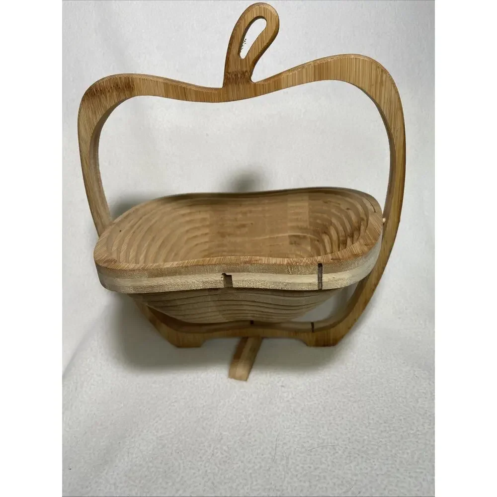Bonnie & Pop Wood Fruit Basket - labled